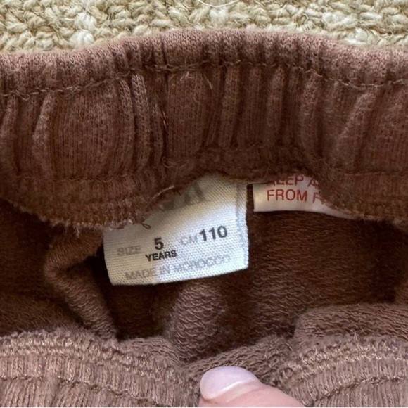 Zara Brown Joggers Relaxed Fit Elastic Waist - Picture 2 of 3